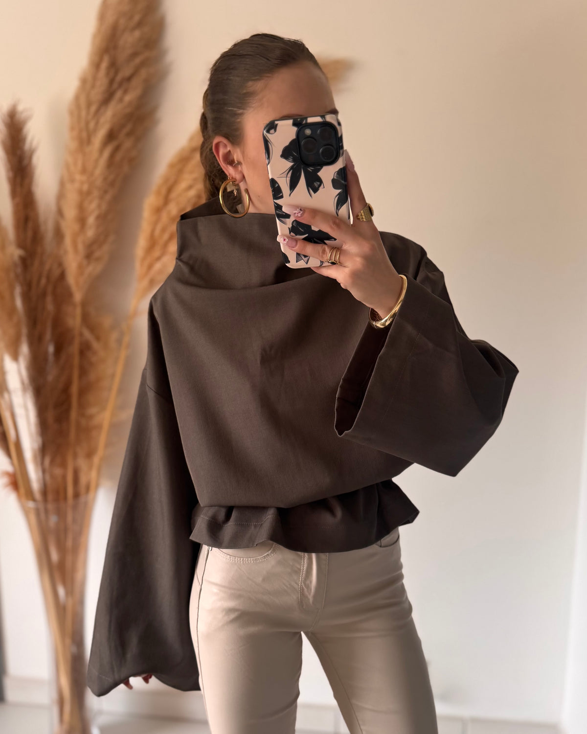 BLOUSE PALOMA - TAUPE FONCÉ
