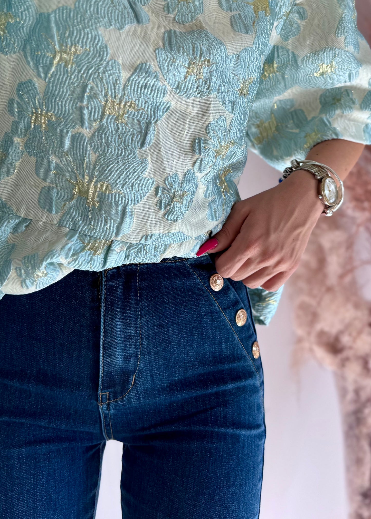 JEAN SKINNY A BOUTONS