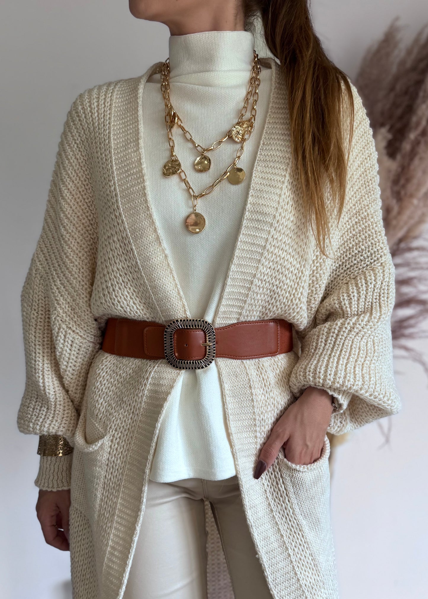GILET LONG - CRÈME