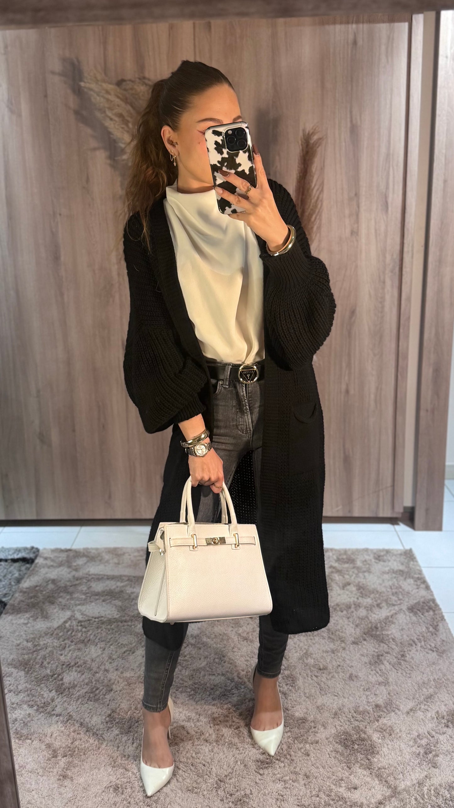 GILET LONG - NOIR