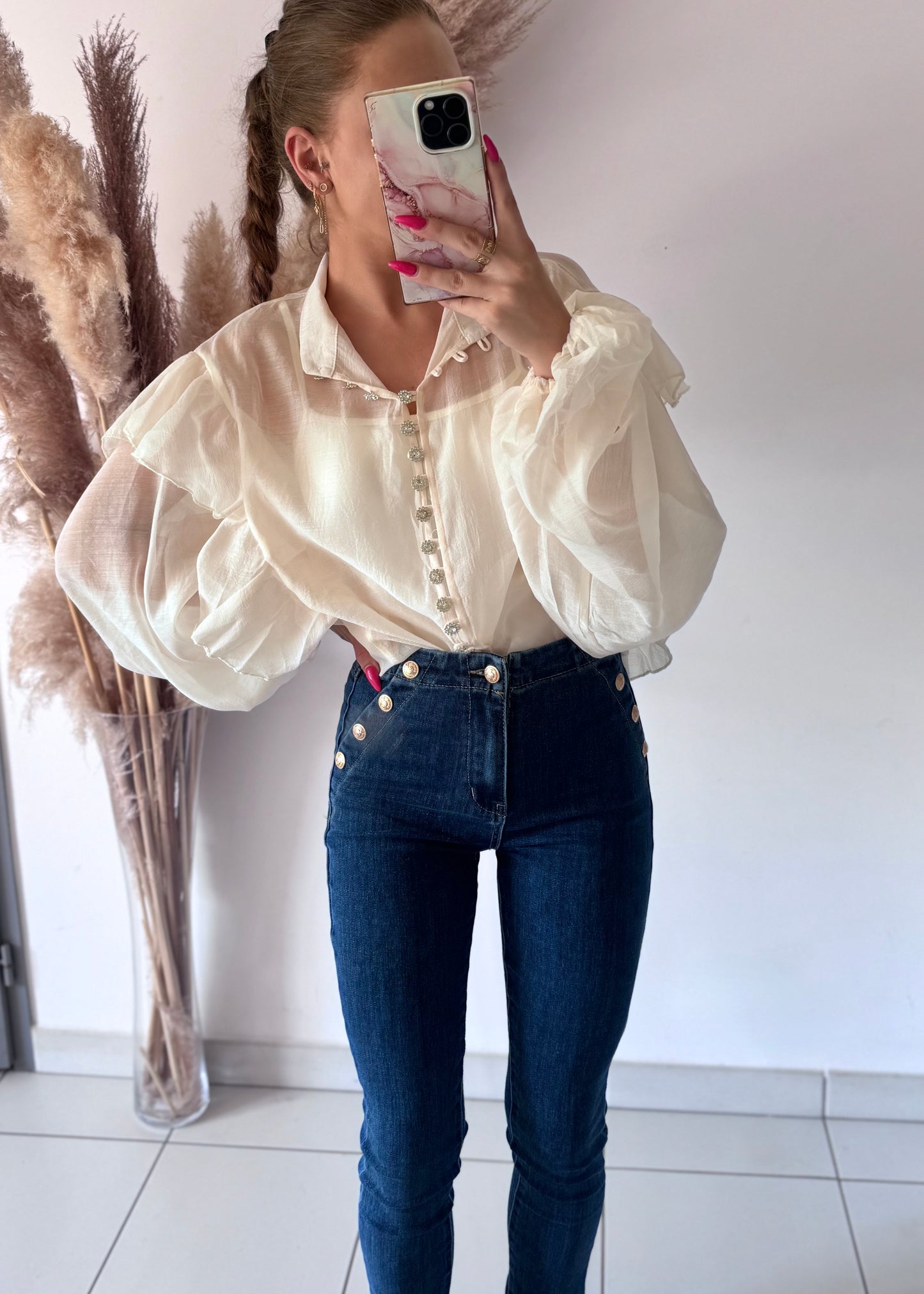 JEAN SKINNY A BOUTONS