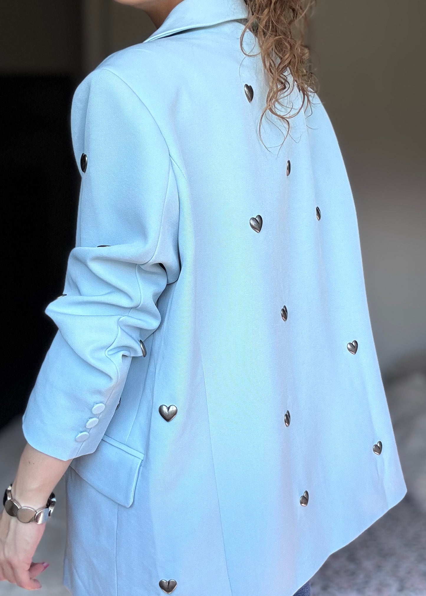 BLAZER COEURS - BLEU
