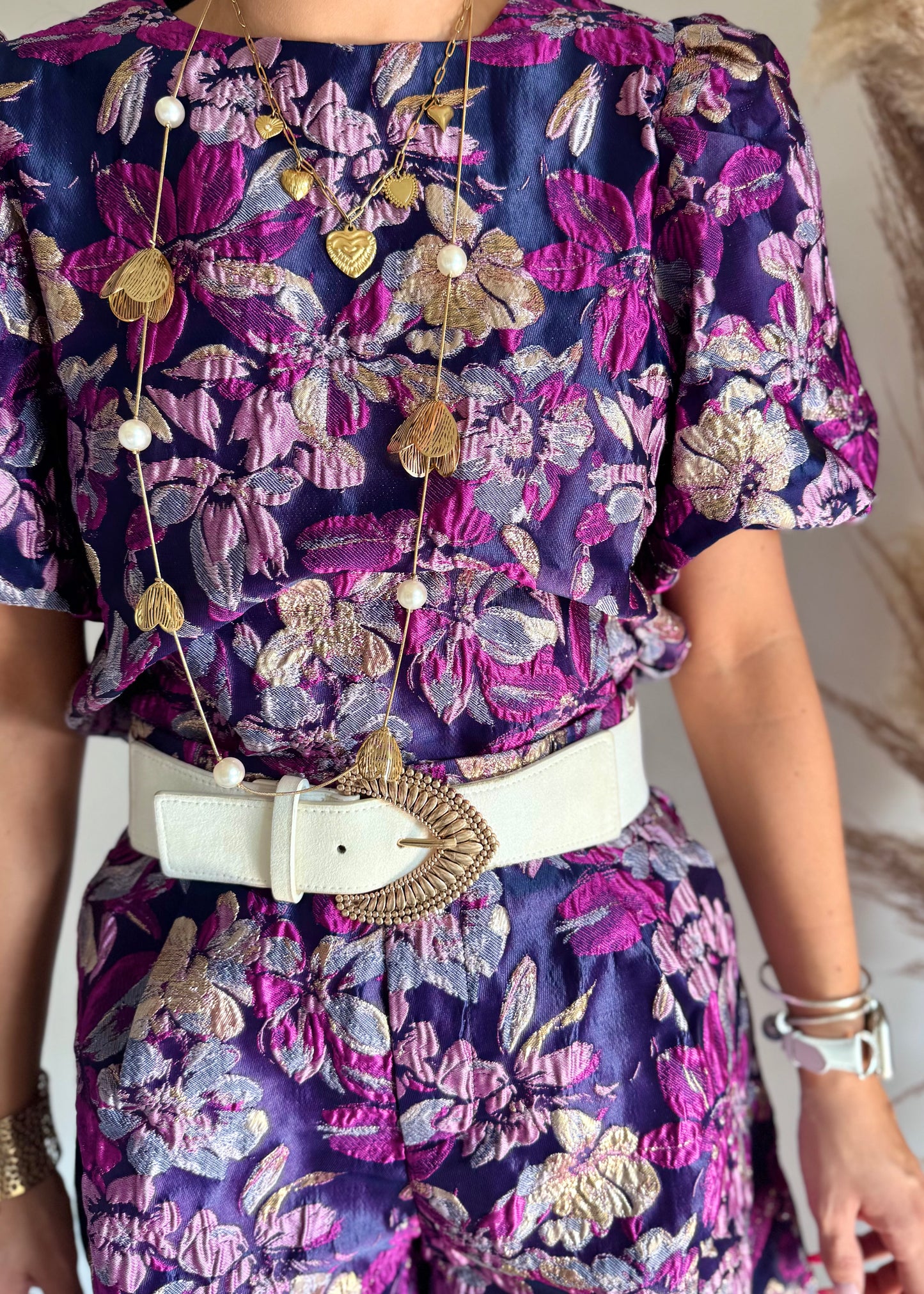 COLLIER SAUTOIR FLEURS