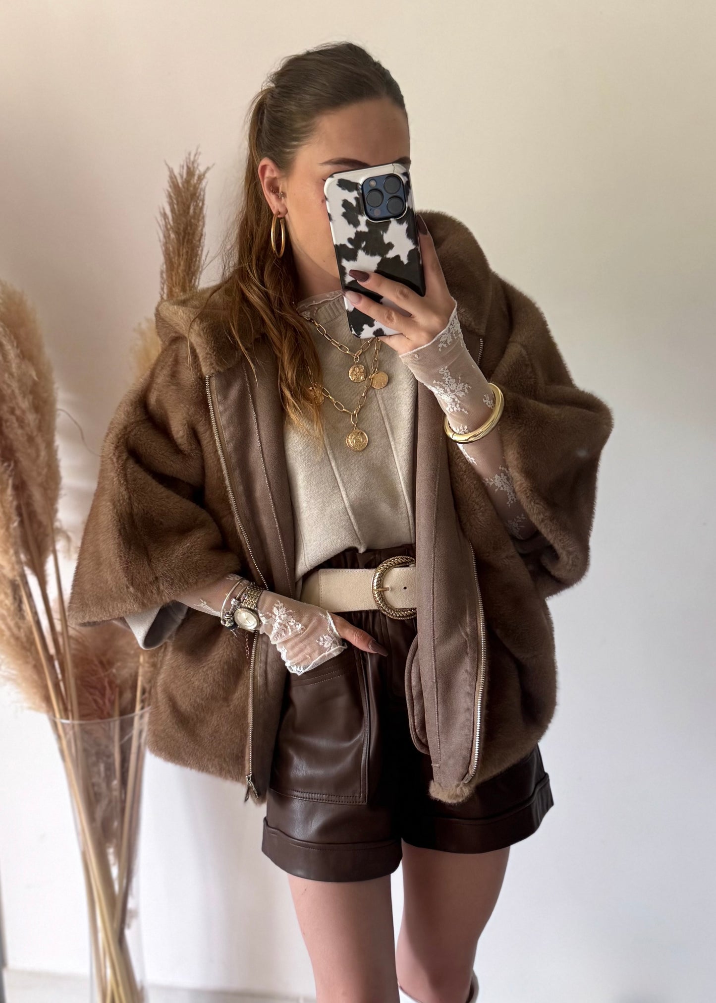 SHORT MARRON - SIMILI