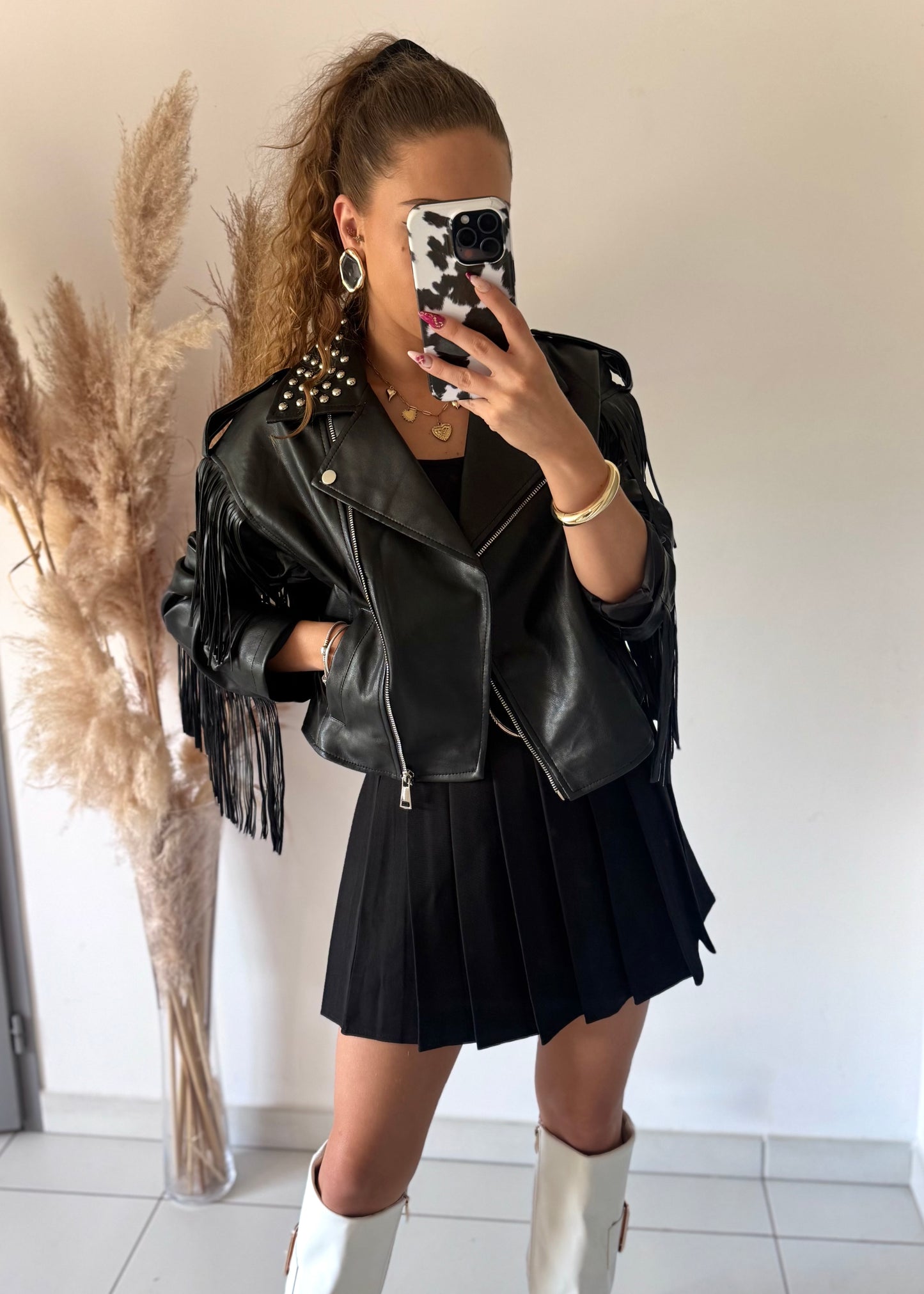 JUPE SHORT - NOIR