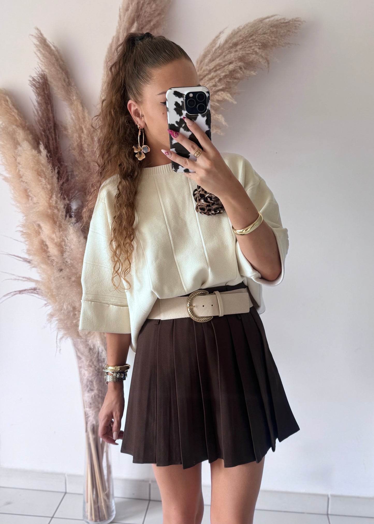 JUPE SHORT - CHOCOLAT
