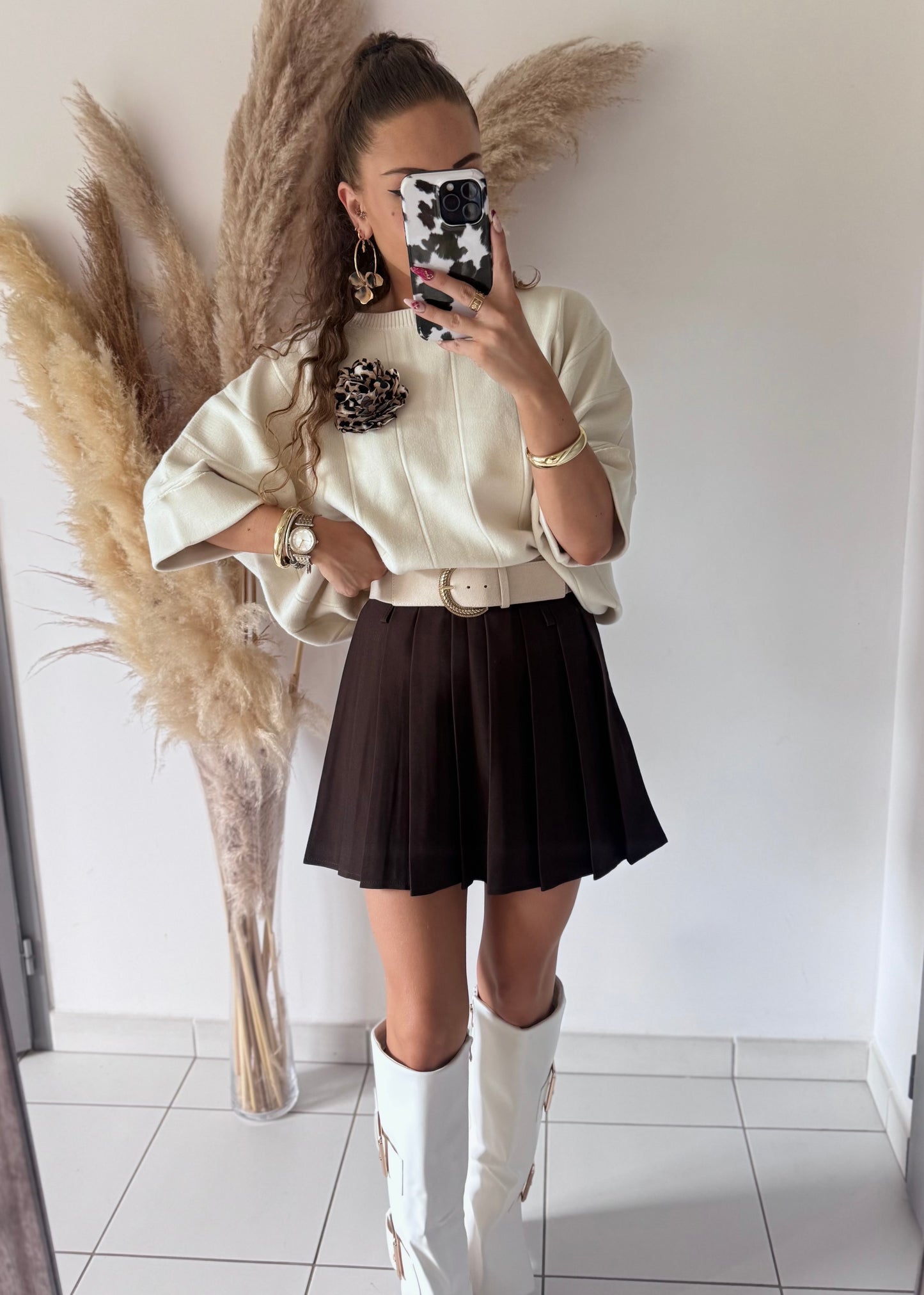 JUPE SHORT - CHOCOLAT