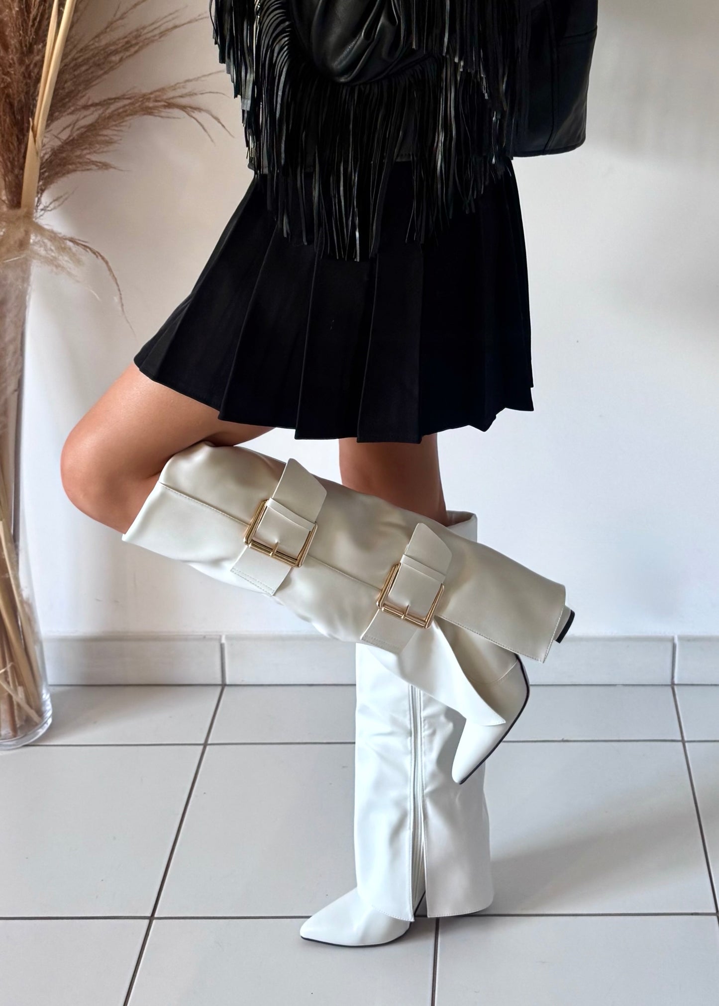 BOTTES A BOUCLES - BLANCHES