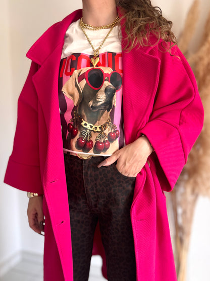 MANTEAU SPIES - FUSCHIA