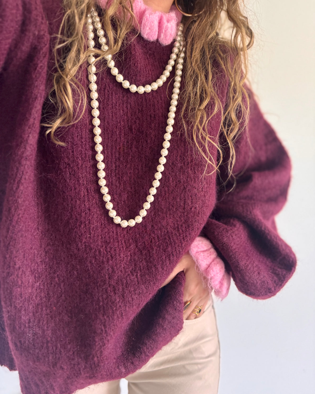 PULL ESMÉ - BORDEAUX