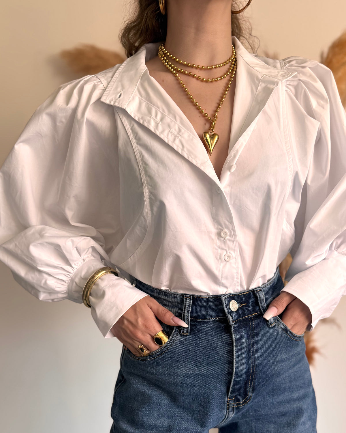 CHEMISE BALLON - BLANC