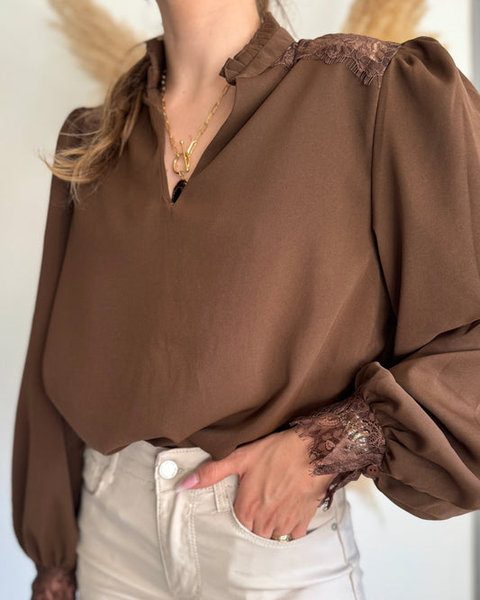 BLOUSE MILA - CHOCOLAT