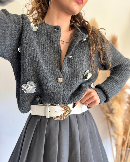 CARDIGAN - SILVER