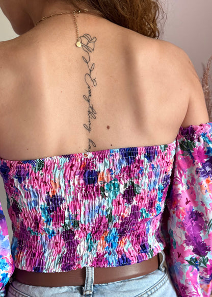 TOP BUSTIER - LILAS