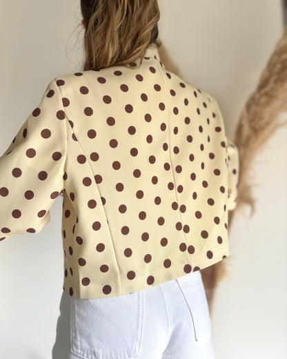 BLAZER JAUNE - POIS CHOCOLAT