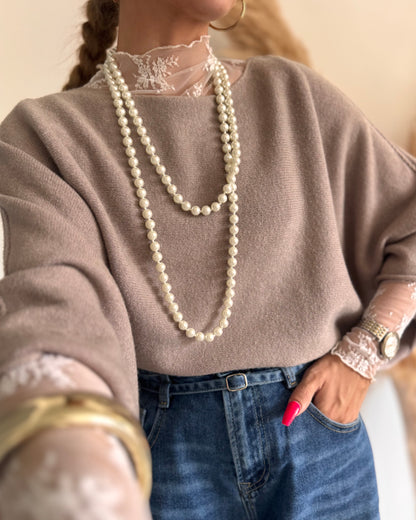 PULL LENA - TAUPE