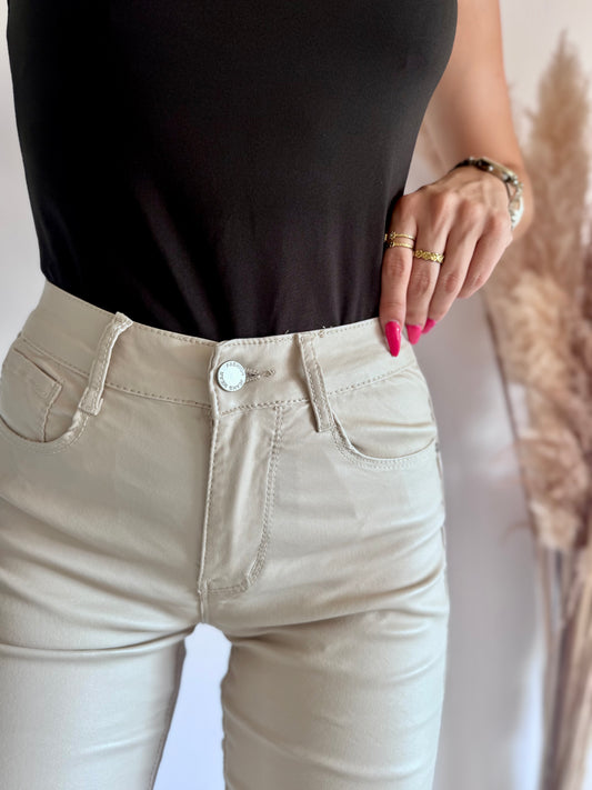 JEAN ENDUIT - BEIGE