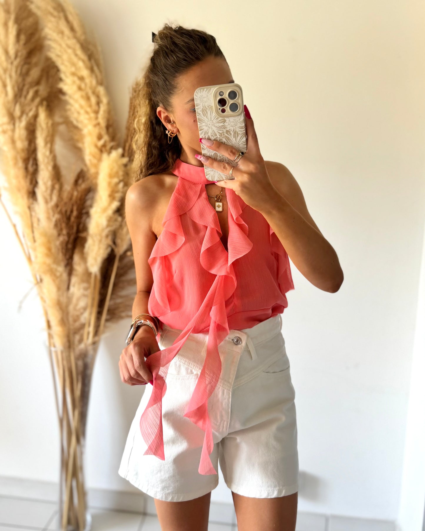 BLOUSE NÉLIA - CORAIL