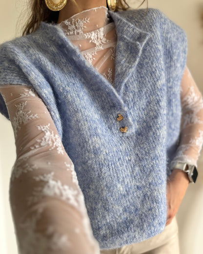 PULL SANS MANCHES - CIEL