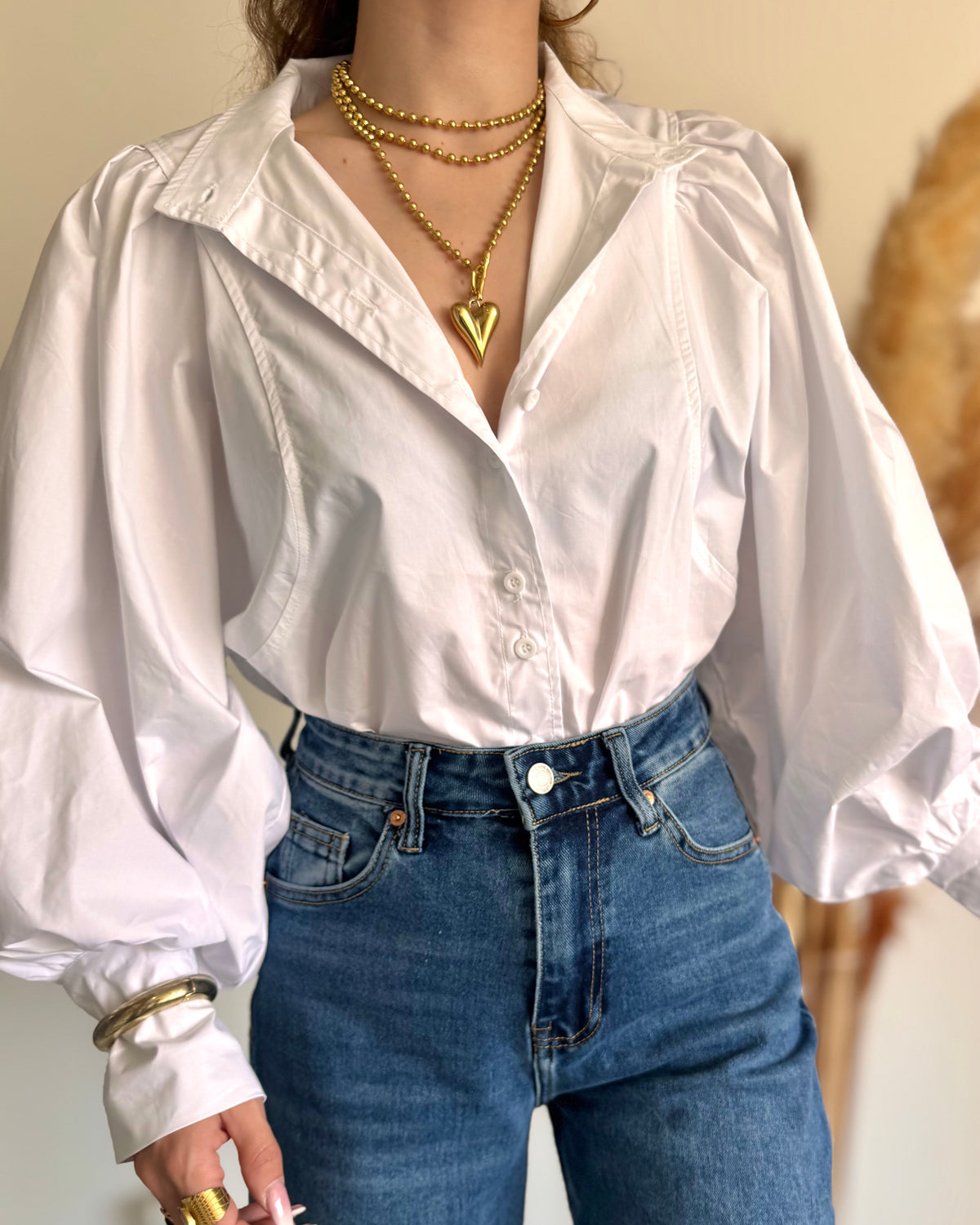 CHEMISE BALLON - BLANC