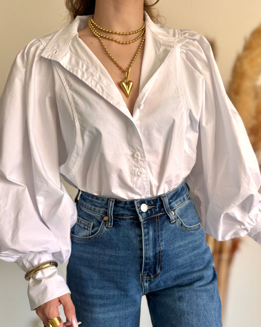 CHEMISE BALLON - BLANC