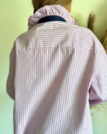 BLOUSE RAYÉE - ROSE