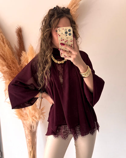 BLOUSE LOLA - BORDEAUX