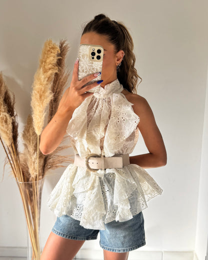 TOP ELEA - BLANC