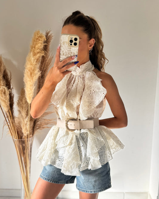 TOP ELEA - BLANC
