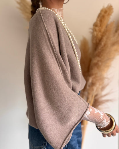 PULL LENA - TAUPE