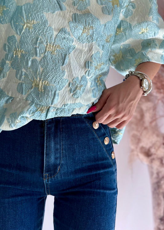 JEAN SKINNY A BOUTONS