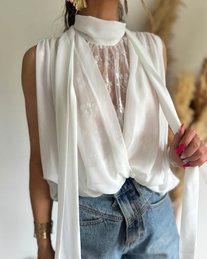 BLOUSE LORIE - BLANC