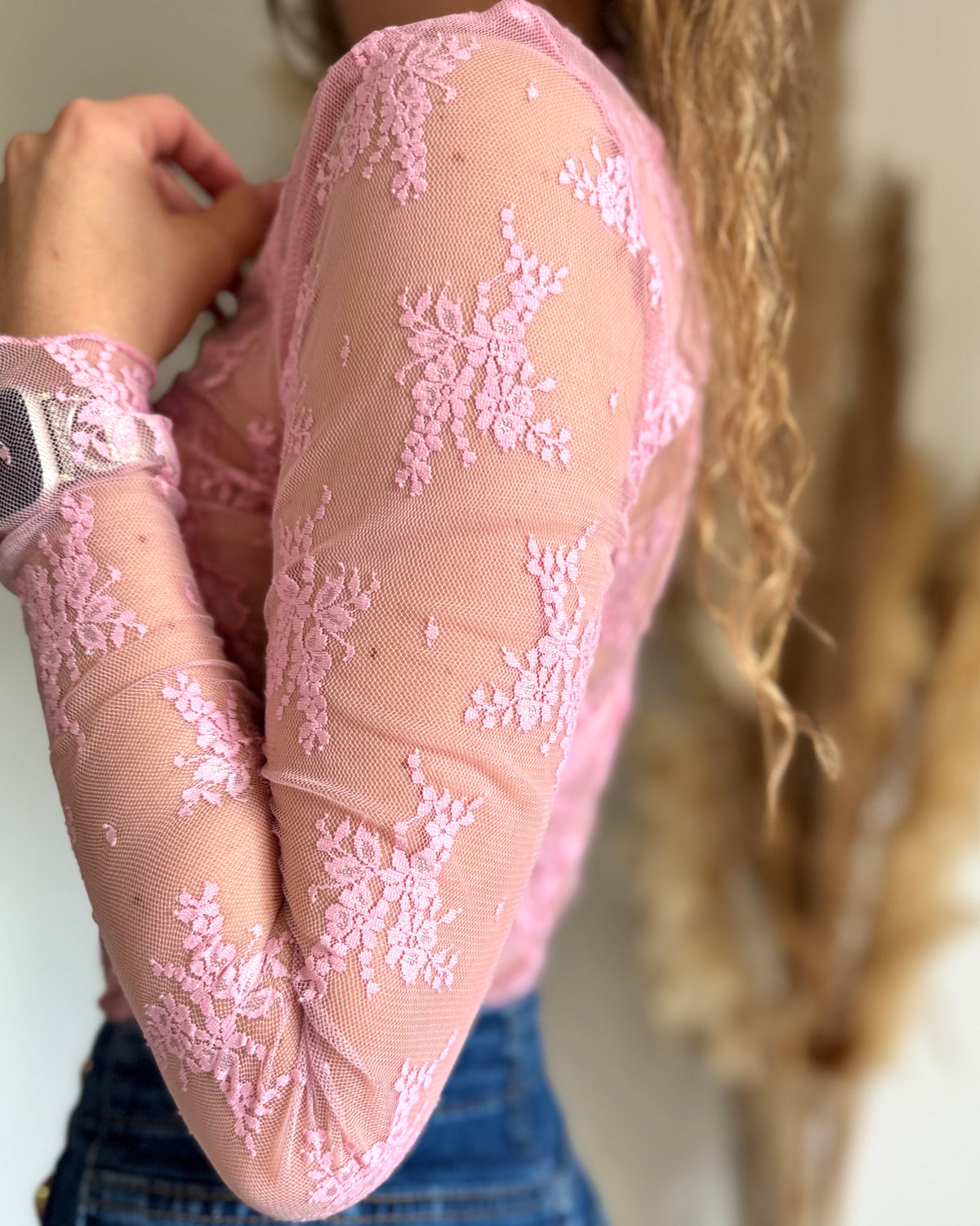 TOP DENTELLE - ROSE