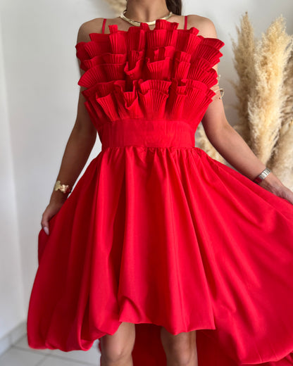 ROBE BUSTIER - ROUGE