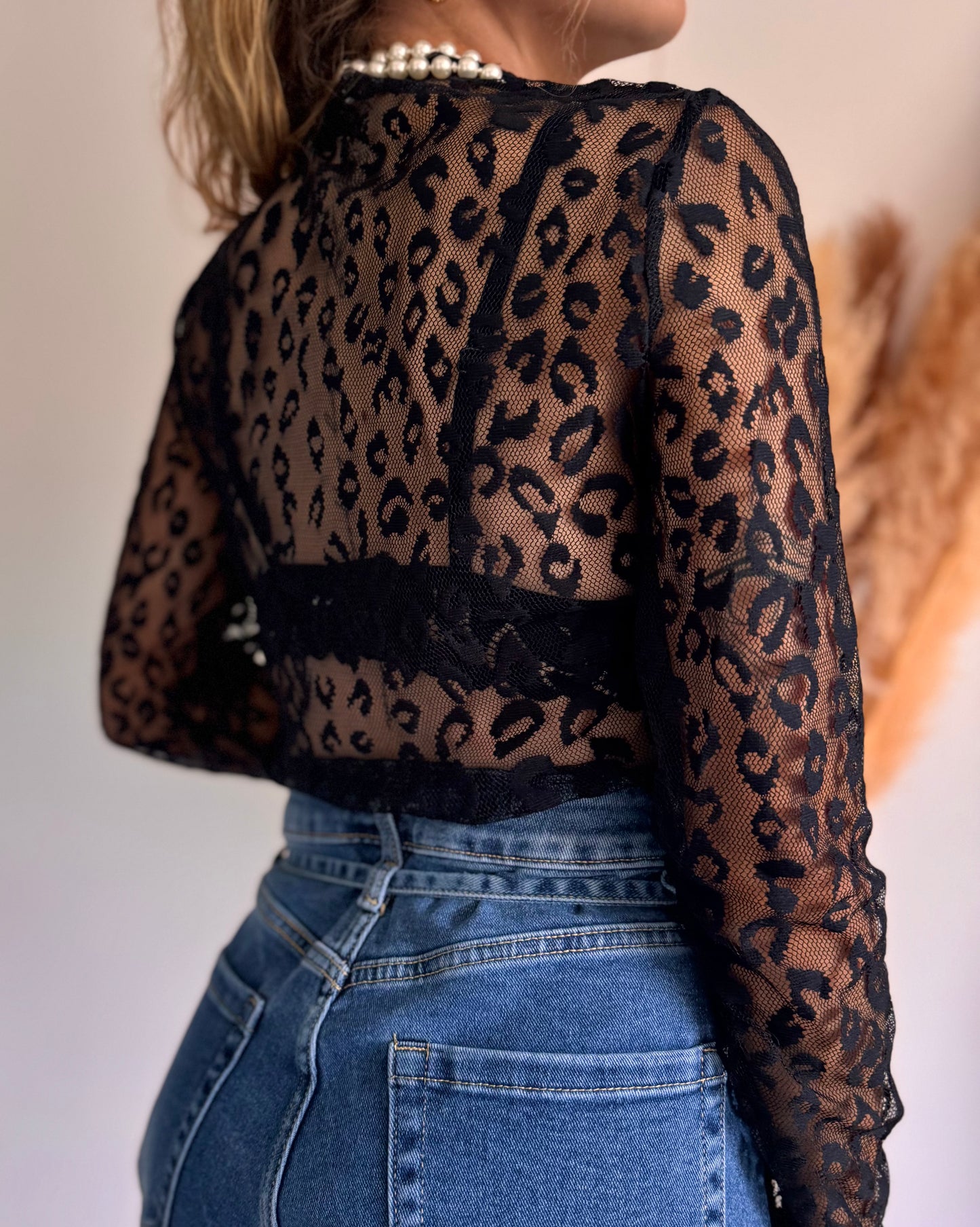 TOP DENTELLE - LÉOPARD
