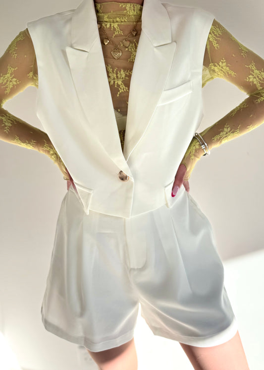 SHORT TAILLEUR - BLANC