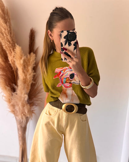 PULL MARGOT - VERT ANIS