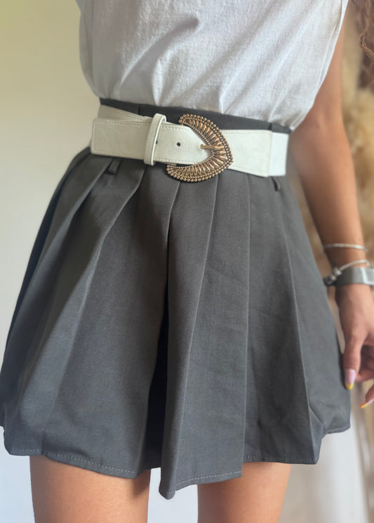 JUPE SHORT - GRIS