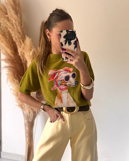 PULL MARGOT - VERT ANIS