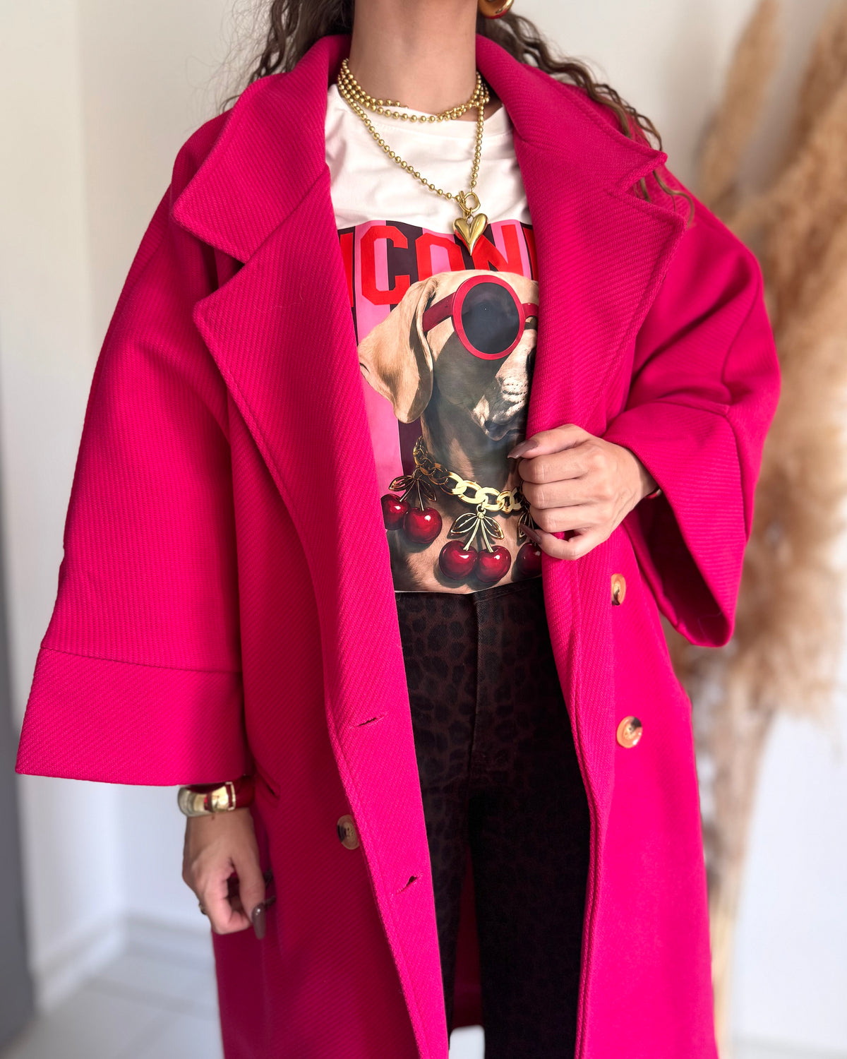 MANTEAU SPIES - FUSCHIA