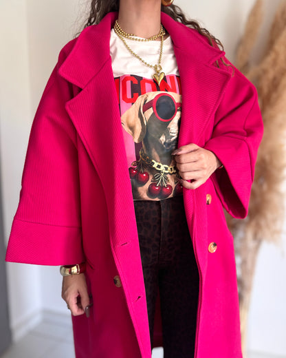 MANTEAU SPIES - FUSCHIA