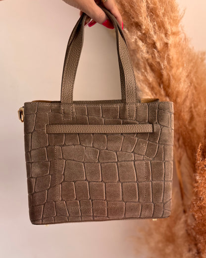 SAC CROCO CHOCO - CUIR