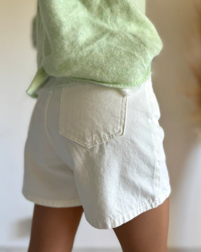 SHORT LEONIE - BLANC CASSÉ