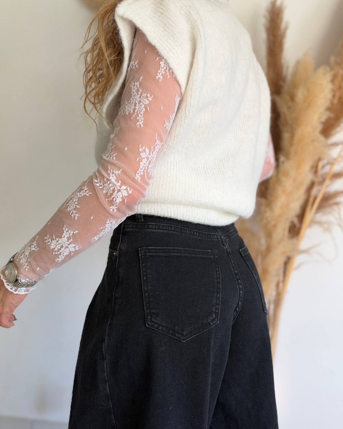 PULL SANS MANCHES - ECRU