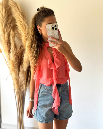 BLOUSE NÉLIA - CORAIL