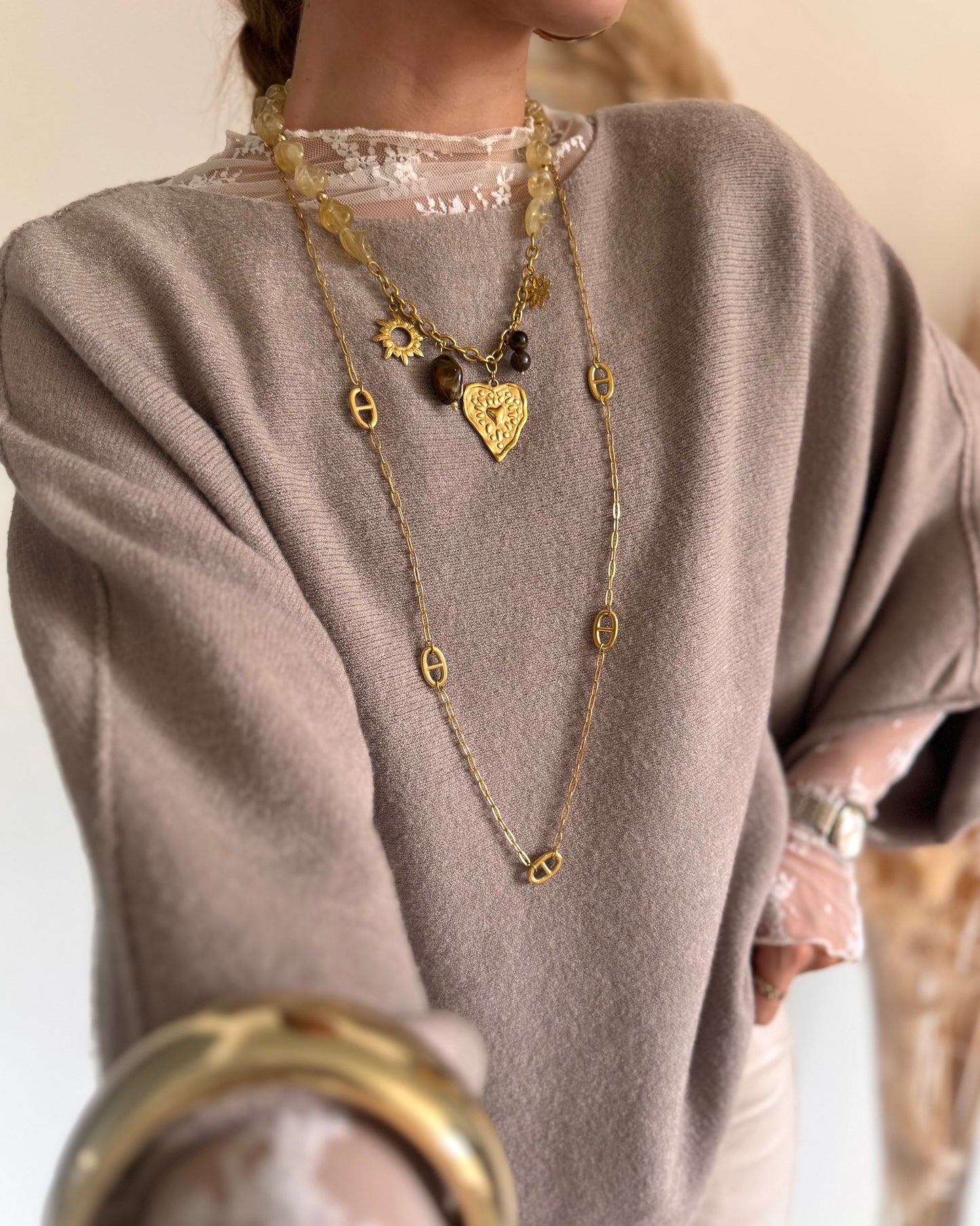 PULL LENA - TAUPE