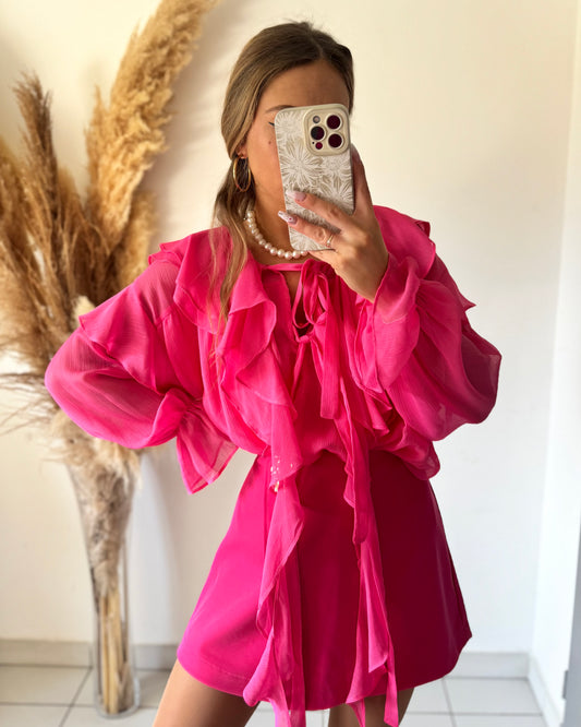 JUPE SHORT - FUSCHIA