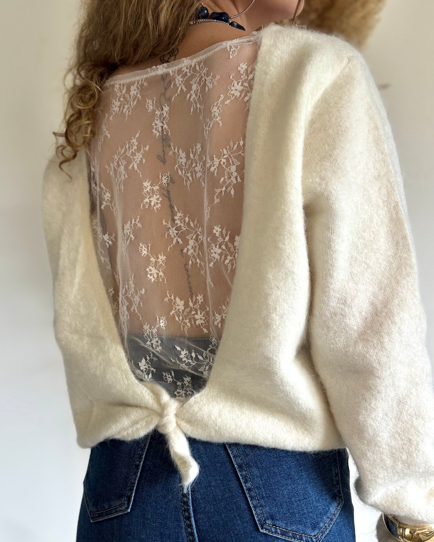 PULL CATALEYA - ECRU