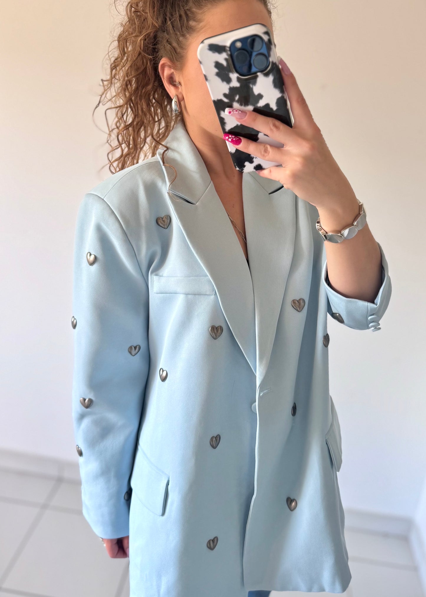 BLAZER COEURS - BLEU