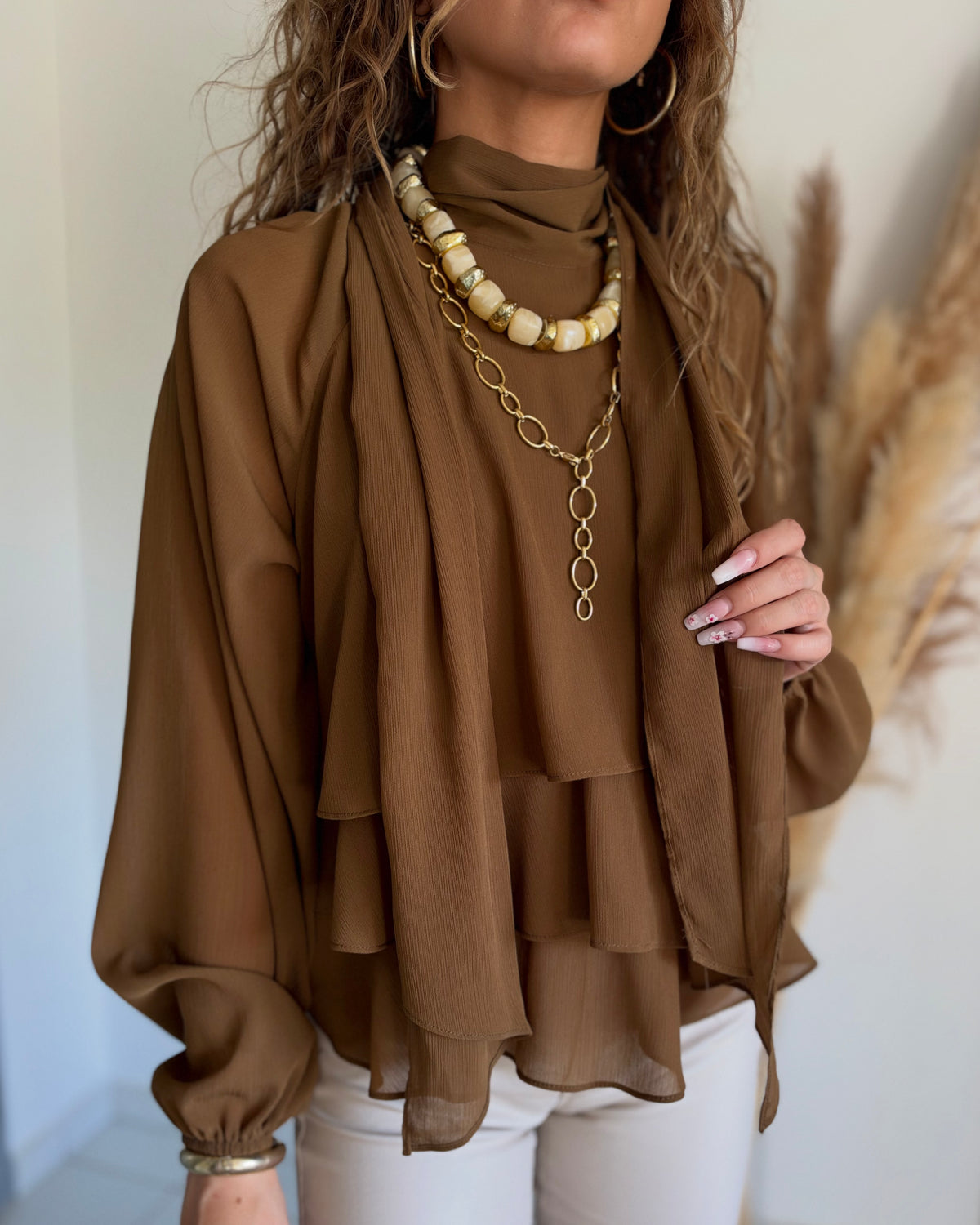 BLOUSE LOLITA - MARRON